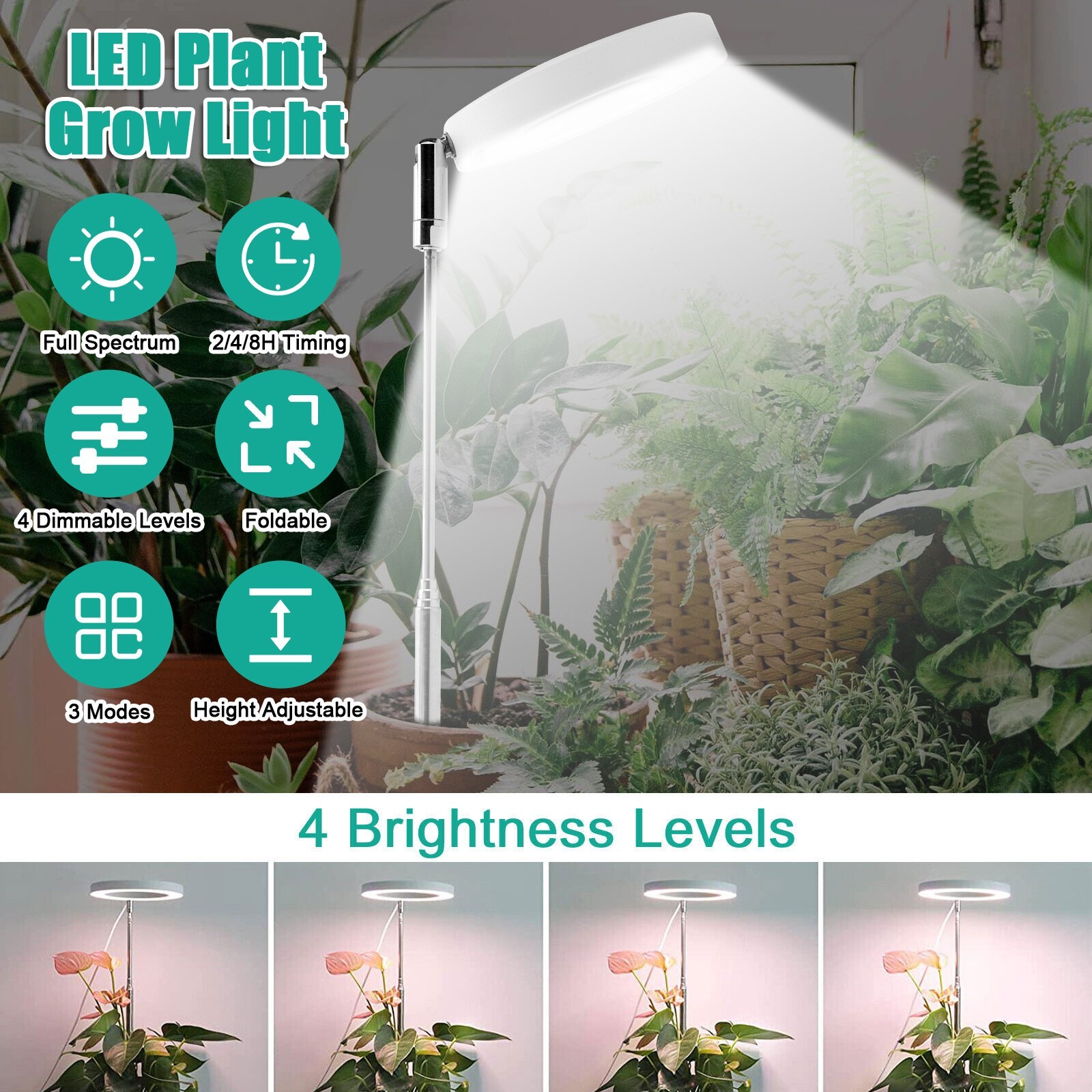 LED Grow Light Plant Growing Lamp Full Spectrum with 3 Timer for Indoor LED Grow Light Plant Growing Lamp Full Spectrum with 3 Timer for Indoor