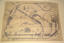 1947 Lionel Model Layout (for O Gauge) 10.5 x 14.5" Folded Blueprint picture