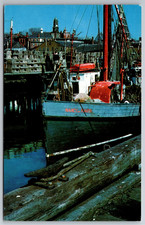 MA, Gloucester, Cape Ann, Fishing Boat, Docks, Vintage Postcard picture