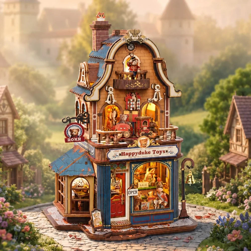 ROKR Happyduke Toys 3D Wooden Puzzle DIY Building Toys Gifts for Adults Teen LED ROKR Happyduke Toys 3D Wooden Puzzle DIY Building Toys Gifts for Adults Teen LED