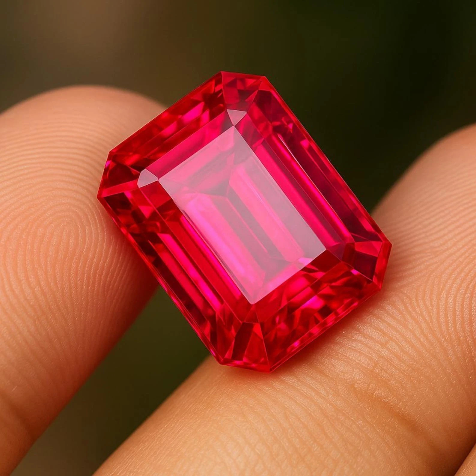 Natural Certified Burmese Red Ruby Emerald Cut 10.25 Ct Loose Certified Gemstone Natural Certified Burmese Red Ruby Emerald Cut 10.25 Ct Loose Certified Gemstone