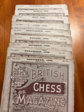 VINTAGE! 1898 British Chess Magazine Feb - Mar., May -June, Aug. -Oct. & SET 9 picture