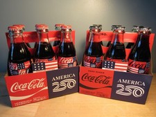 "AMERICA 250" - 6 Packs of Coca Cola Bottles + Coke Zero picture