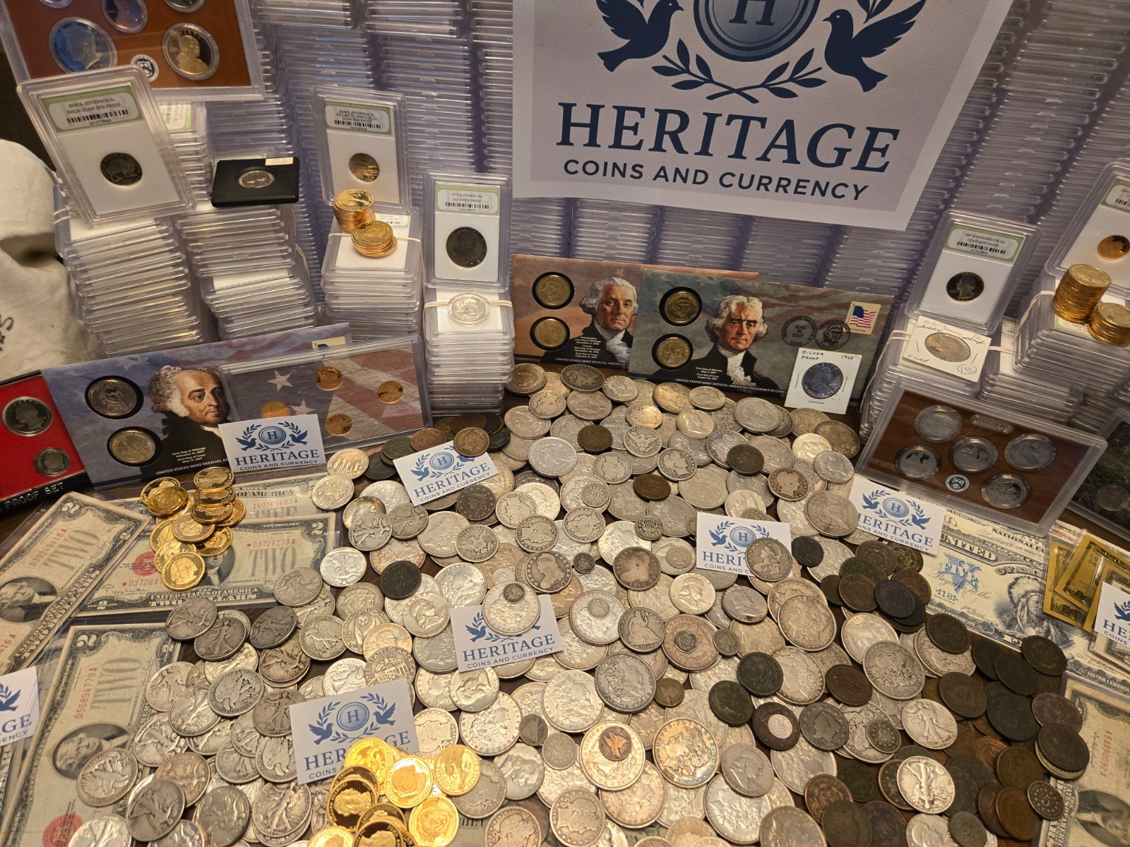 ESTATE SALE, OLD COINS, GOLD, .999 SILVER BARS, BULLION, RARE U.S. BILLS, PROOFS ESTATE SALE, OLD COINS, GOLD, .999 SILVER BARS, BULLION, RARE U.S. BILLS, PROOFS