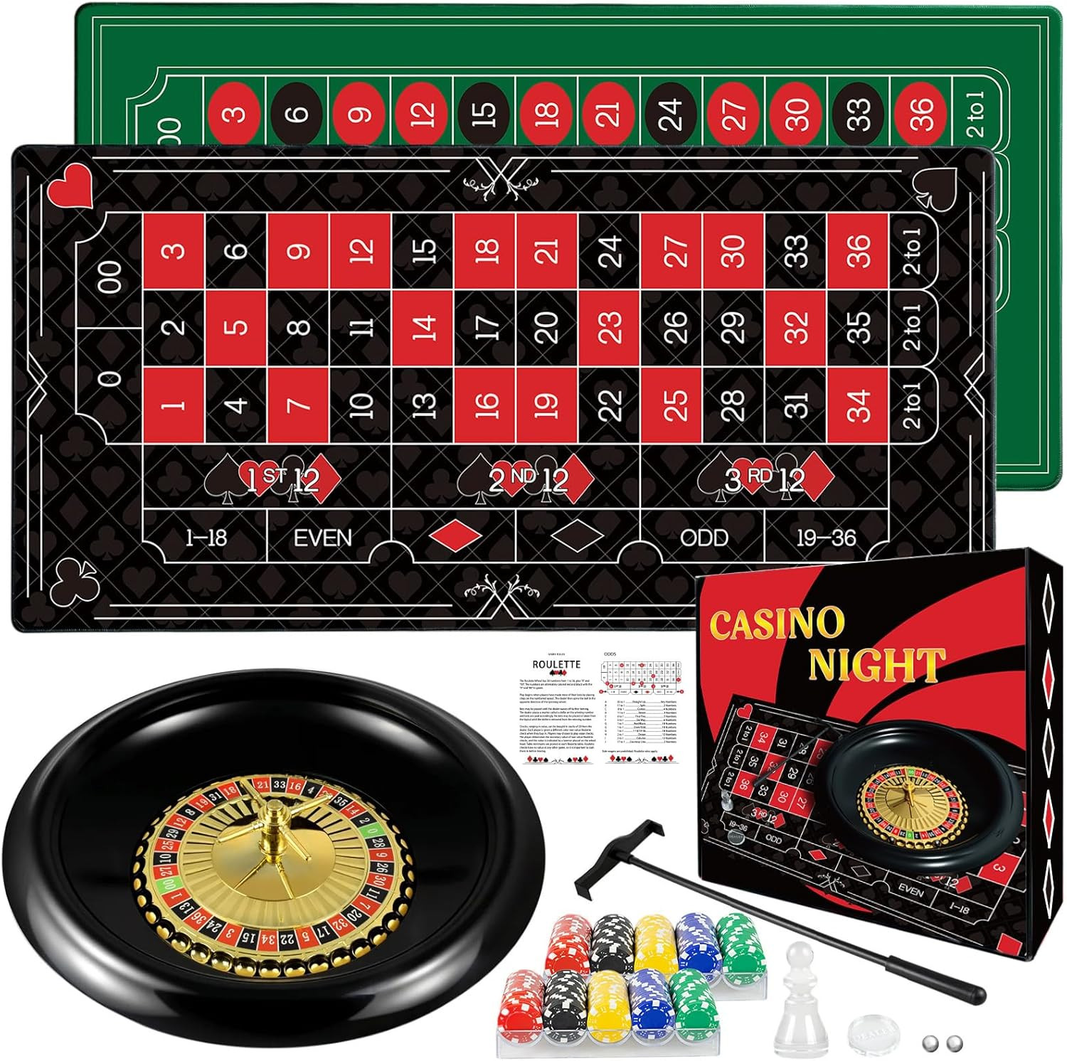 16 Inch Roulette Wheel Game Set 16 Inch Roulette Wheel Game Set