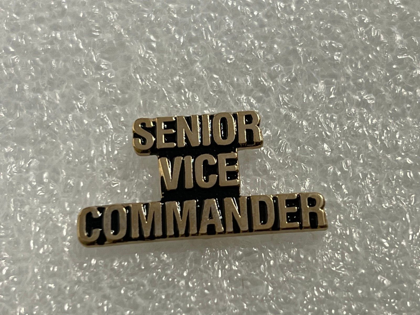 US VETERANS ORGANIZATIONS SENIOR VICE COMMANDER TEXT PIN