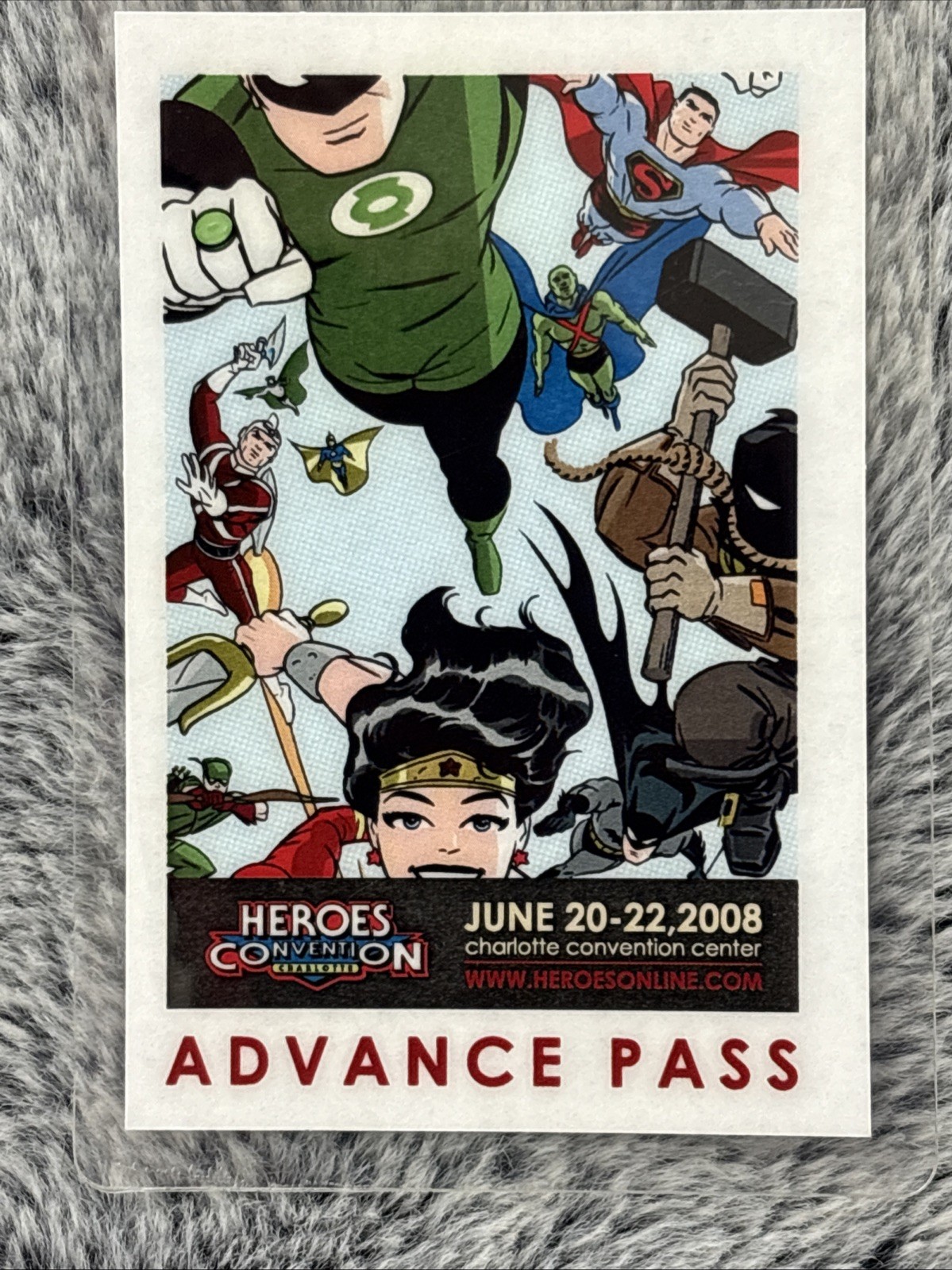 Heroescon Heroes Convention Darwyn Cooke 3 Day Advance Pass Souvenir Badge 2008