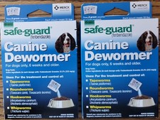 2 BOXES Safe-Guard MEDIUM Dewormer Canine Dogs Puppies Pet WORMER Merck picture