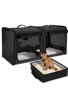 extra large cat carrier For 2 Cats With Travel Little Box,2in1 Folded Up To 45lb picture