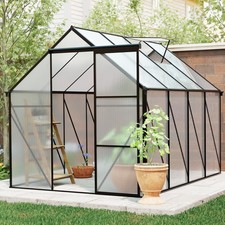 6x8 FT Walk-in Polycarbonate Greenhouse with Doors for Outdoor Backyard picture