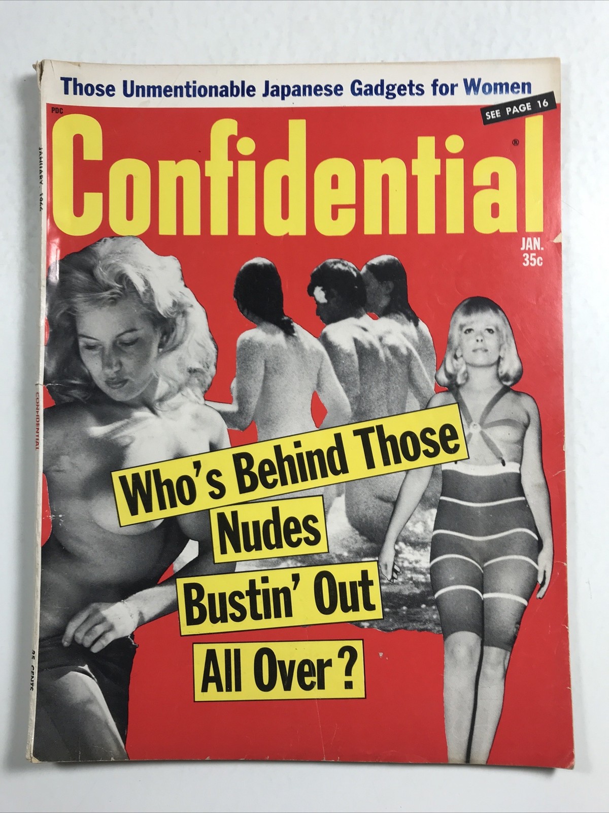 CONFIDENTIAL Magazine January 1966 Gossip Celebrities Crime Scandal CONFIDENTIAL Magazine January 1966 Gossip Celebrities Crime Scandal