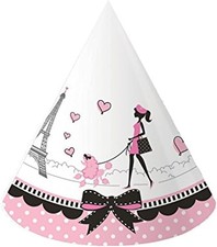 Party in Paris Eiffel Tower French Theme Birthday Party Favor Paper Cone Hats picture