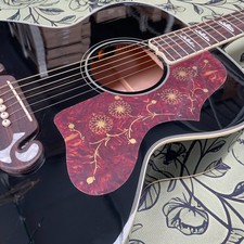 Black SJ200 Acoustic Electric Guitar 6s Top Solid Spruce w/301 Free Ship picture
