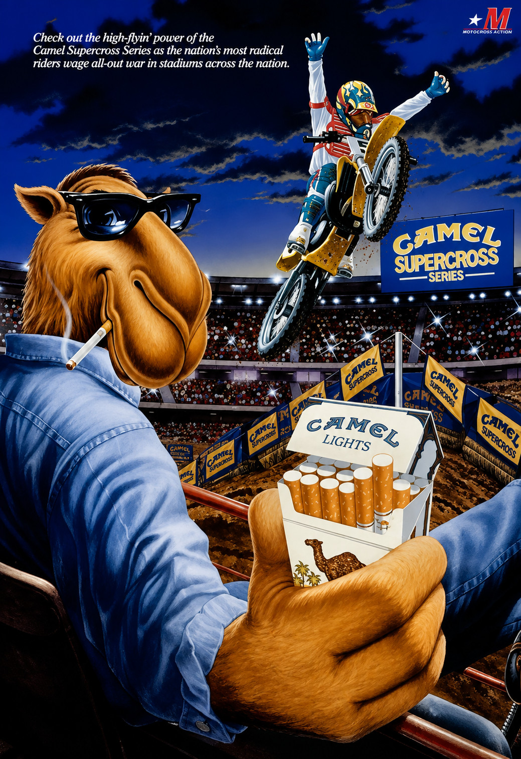 Vintage Camel Supercross Poster 13x19 – Motocross Motorcycle Racing Poster Vintage Camel Supercross Poster 13x19 – Motocross Motorcycle Racing Poster
