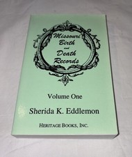 Missouri Birth and Death Records Vol 1 Genealogy Book NOS picture