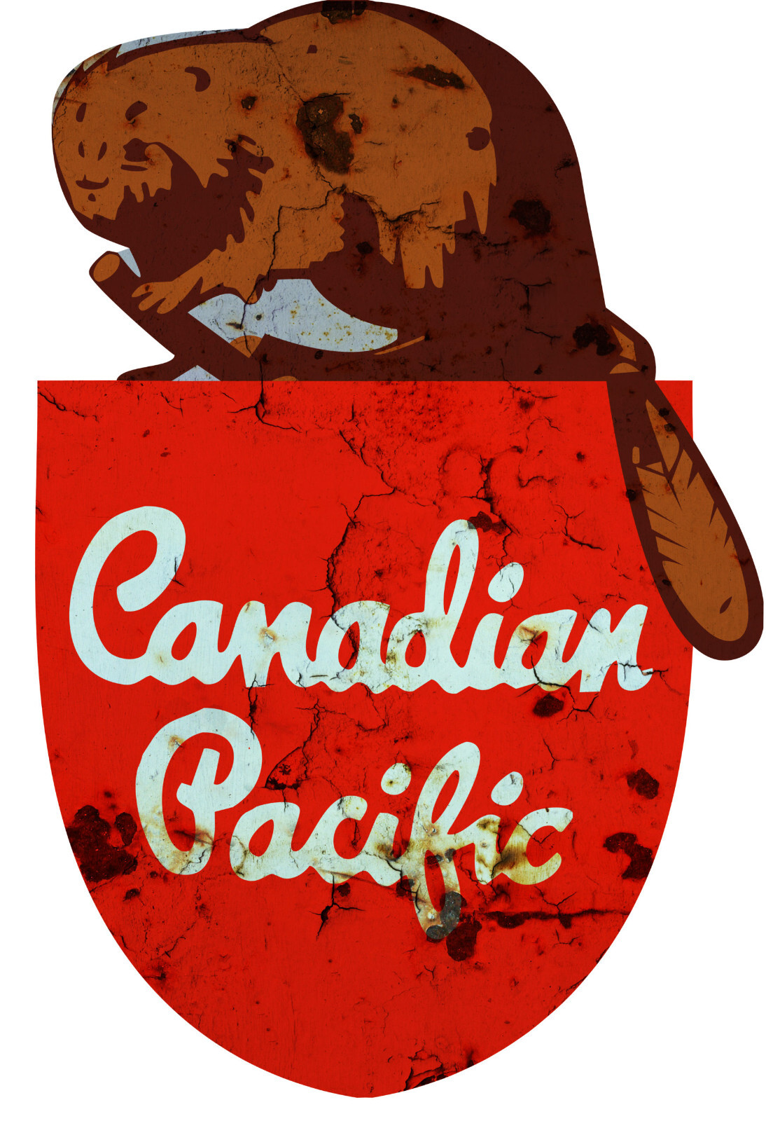 CANADIAN PACIFIC RAILROAD 19.5" HEAVY DUTY USA MADE METAL RR ADVERTISING SIGN CANADIAN PACIFIC RAILROAD 19.5" HEAVY DUTY USA MADE METAL RR ADVERTISING SIGN