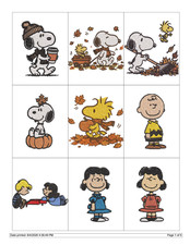 150 FALL CARTOON CHARACTERS BUNDLE EMBROIDERY MACHINE DESIGNS COLLECTION PES USB picture