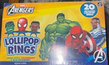 Marvel Superhero Themed Lollipop Rings Kids Birthday Party Favor Candy 20 Count picture