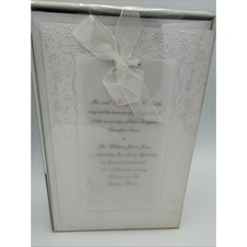 WILTON Wedding INVITATION Kit 40 Sets W/ Print Your Own Invites Envelopes Flower picture