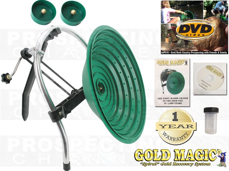 Gold Magic 10M Automatic Hand Crank Pan Panning Machine Spiral Wheel + BONUS Gold Magic 10M Automatic Hand Crank Pan Panning Machine Spiral Wheel + BONUS