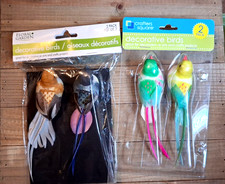 2 Sets of 2 Decorative Craft Birds- new. picture