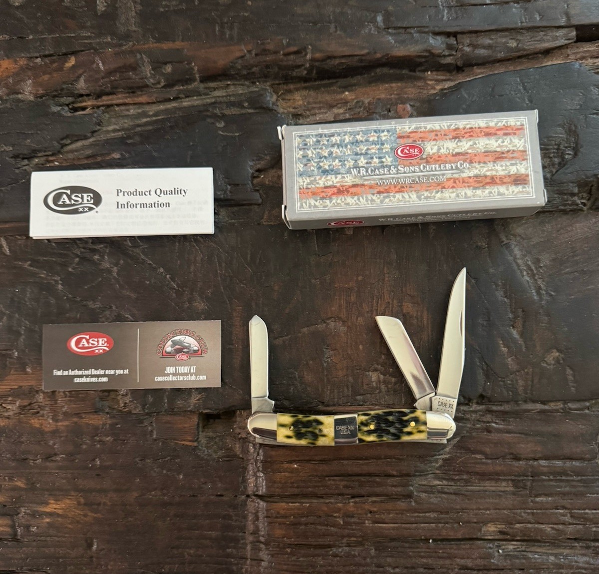 Case XX Cigar Band Olive Green Bone Peach Seed Jig Med Stockman (6318 SS) Knife Case XX Cigar Band Olive Green Bone Peach Seed Jig Med Stockman (6318 SS) Knife