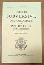 1961 Guide to Subversive Organizations HUAC Un-American Activities Cold War picture
