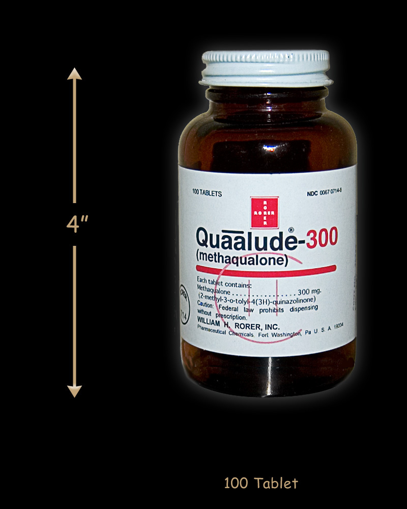 Reproduction Quaalude bottle, Quaaludes qualude Reproduction Quaalude bottle, Quaaludes qualude
