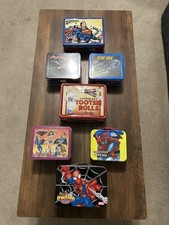 Vintage Miniature Metal Tin Lunch Box Collectors Lot Of 7 Excellent Condition😍 picture
