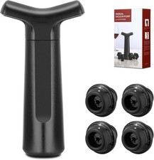 Wine Stopper, Wine Saver Vacuum Pump with 4 Reusable Stoppers, Wine Bottle picture
