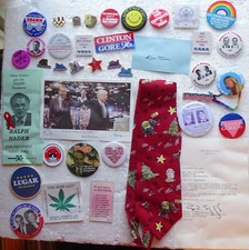 Collection of mostly political items from 1996 - Clinton, Powell, Dole, Perot ++ picture