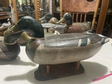 Antique Tube Dawson Illinois River smaller Mallard Drake Paint Decoy Folk Art picture