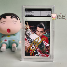 Cristiano Ronaldo Signed 3 Inch Champions League Trophy Photo Soccer Collectible picture