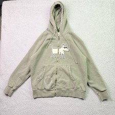 Teddy The Dog Hoodie Mens Small Green Sweatshirt Full Zip Obedience School picture