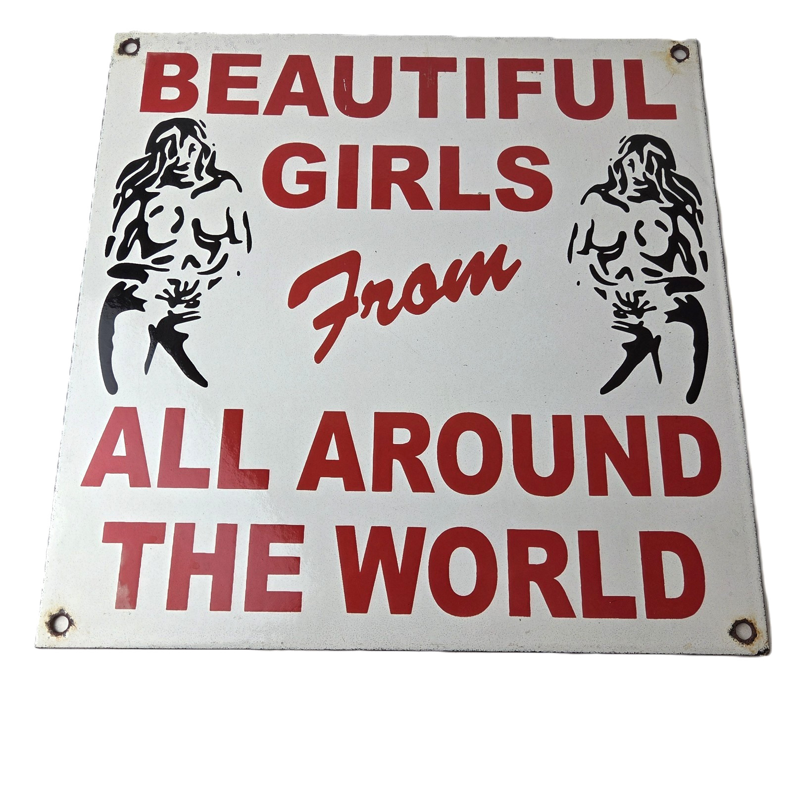 Vintage Brothel Gentlemens Club Sign - Strip Club Girls Gas Service Saloon Sign Vintage Brothel Gentlemens Club Sign - Strip Club Girls Gas Service Saloon Sign