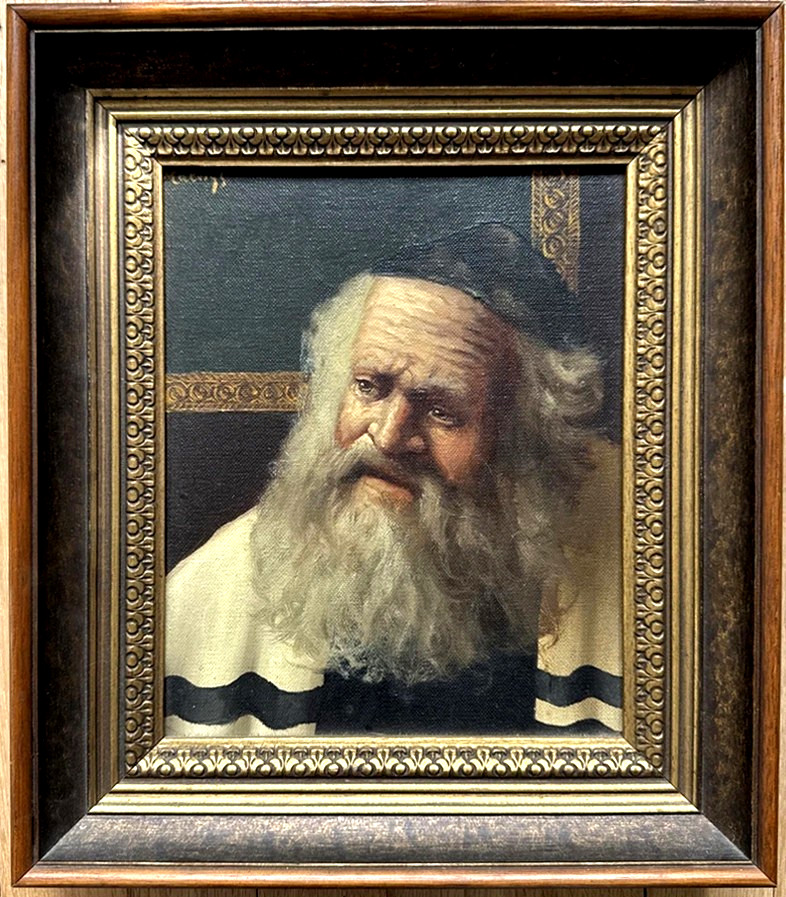FRAMED ANTIQUE RABBI OIL PAINTING ~ RARE JUDAICA from CHICAGO’s ATLAS GALLERIES FRAMED ANTIQUE RABBI OIL PAINTING ~ RARE JUDAICA from CHICAGO’s ATLAS GALLERIES