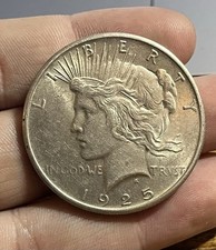 1925 Peace Dollar American Old Coin Silver Bullion XF Eagle picture