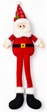 Christmas Santa Shelf Sitter Long Dangling Legs Plush Holiday Decor 21" picture