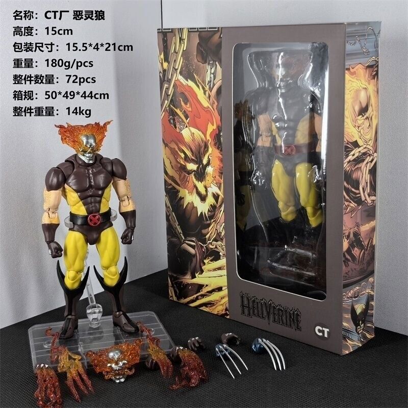 US Stock CT Toys Wolverine Hellverine Action Figure Limited Edition Model Toys US Stock CT Toys Wolverine Hellverine Action Figure Limited Edition Model Toys