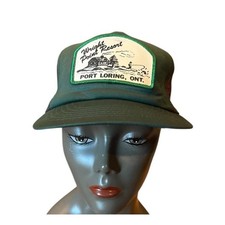 Wright Point Resort Ontario, Canada Green Trucker Hat Snapback Mesh VTG 1970s picture