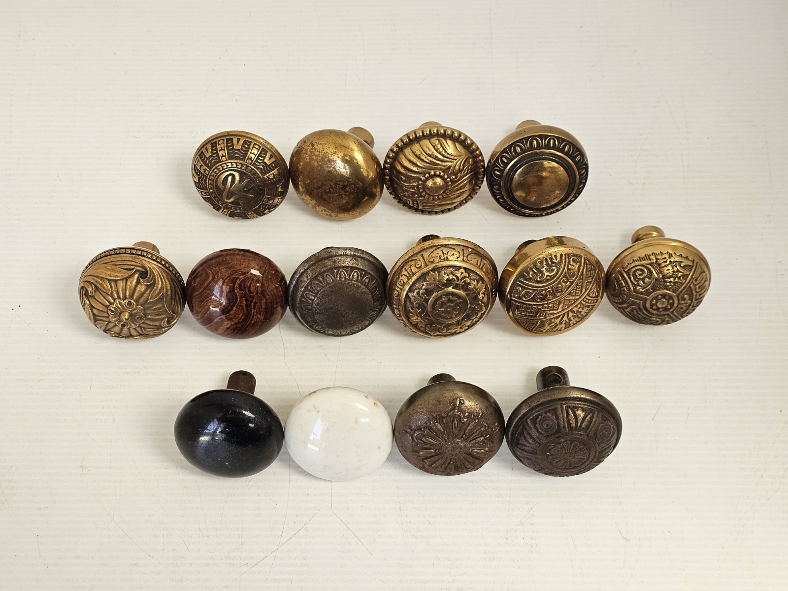 RARE 14 Antique Victorian Eastlake Brass Bronze Door Knob Collection 1800s RARE 14 Antique Victorian Eastlake Brass Bronze Door Knob Collection 1800s