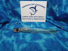 14" Trolling Lure Rigged  10/0 Hook 600lb Cable 400lb AFW Mono Marlin Tuna Mahi picture