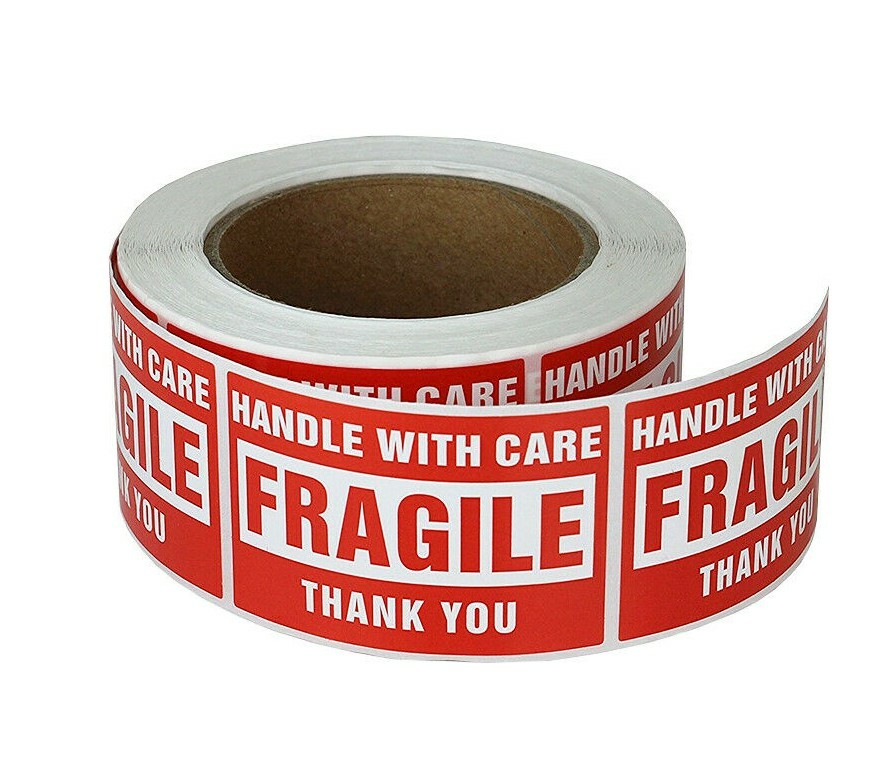 50 Fragile Handle With Care 2x3" Stickers Packaging Box Safety Mailing Labels