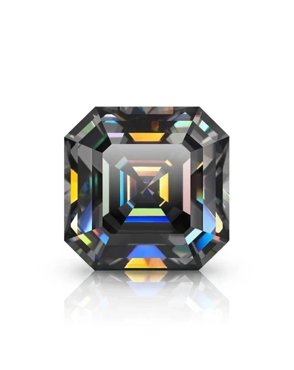 2 CT Fancy Black Color Asscher Cut VVS1 Diamond Premium Quality gemstone 8x8mm 2 CT Fancy Black Color Asscher Cut VVS1 Diamond Premium Quality gemstone 8x8mm