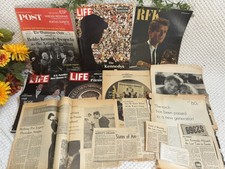 Historic 1960s Kennedy family memorabilia w/RFK tribute mags&rare news coverage picture