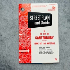 Street Plan and Guide To The City of Canterbury Vintage Tourist Guide and Map picture