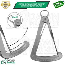 Dental Crown IWANSON Gauge 4" Spring Measuring Caliper Jewelry Lab Inst German G picture