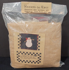 NEW Vtg (90) Hooked On Rugs Primitive Rug Hooking Kit Hand Dyed Wool Snowman picture