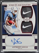 🏈2024 Anthony Gould National Treasures Rookie NFL Gear Signatures Nike Patch🏈 picture