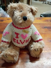 VintageBerkeley Musical ELVIS Teddy Bear 1999 W/I Love Elvis Sweater & Pin Works picture